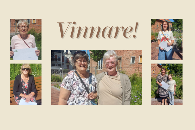 En collage med bilder på personer som har vunnit utlottning av biljetter till Musik i Immeln. 