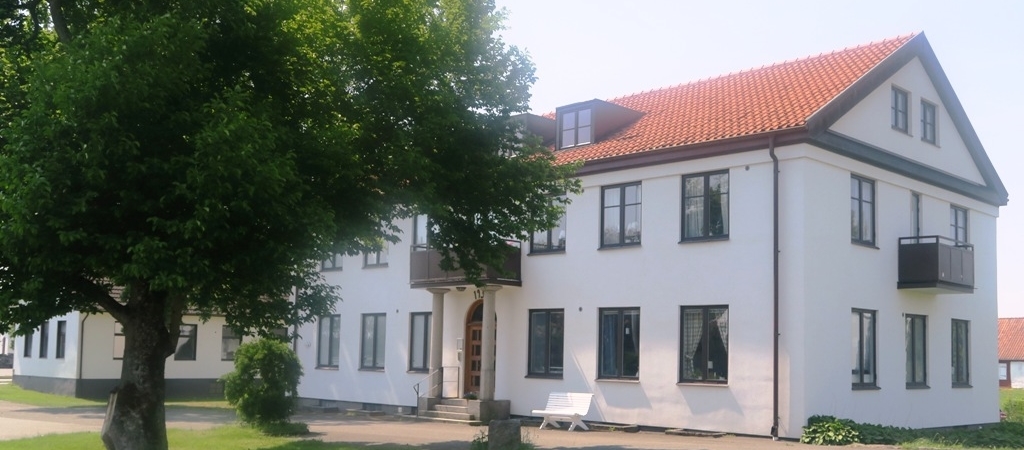 Bild på vårt hus på Brobyvägen 1 i Knislinge
